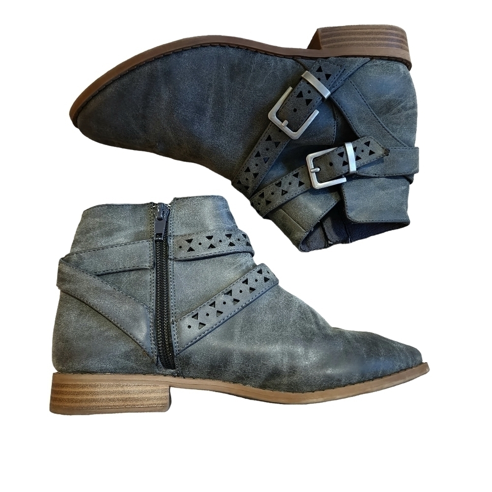 $5 Rocket Dog Zip Booties Grey - 4 - Picture 2 of 8